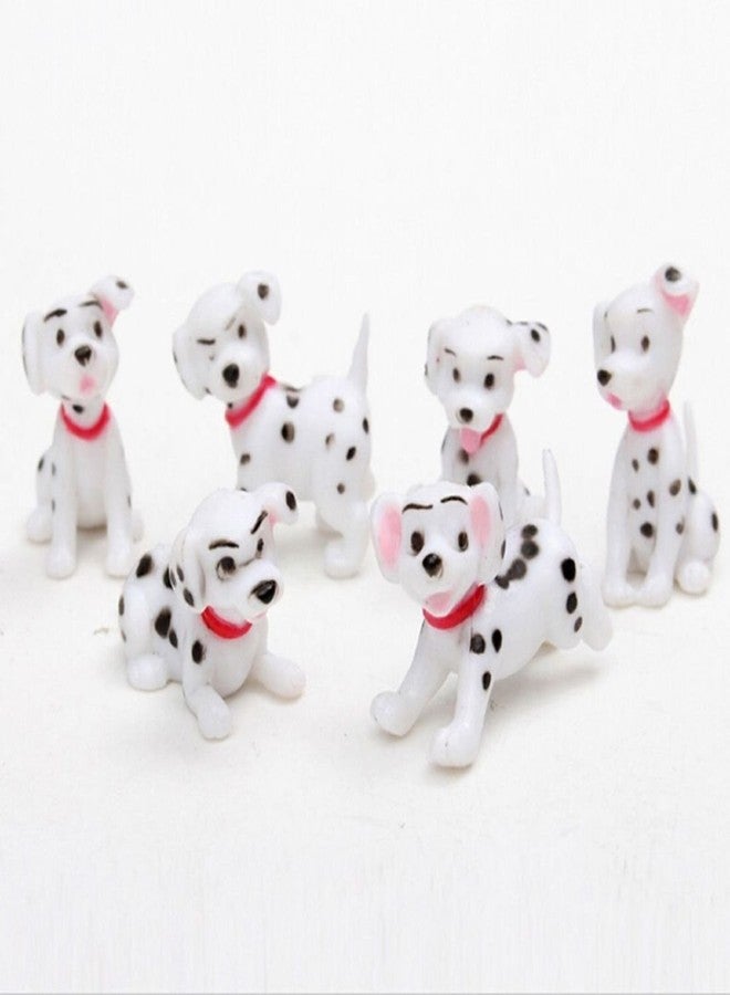 BHOOLU&GOOLU Plastic Cute Miniature Dog 6 Pcs/Set (Multi Color) - Image 4
